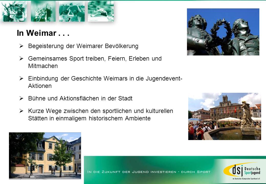 In Weimar Begeisterung der Weimarer Bevölkerung