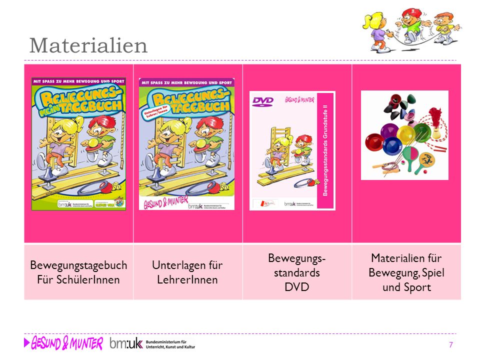 Materialien Bewegungstagebuch Für SchülerInnen Unterlagen für