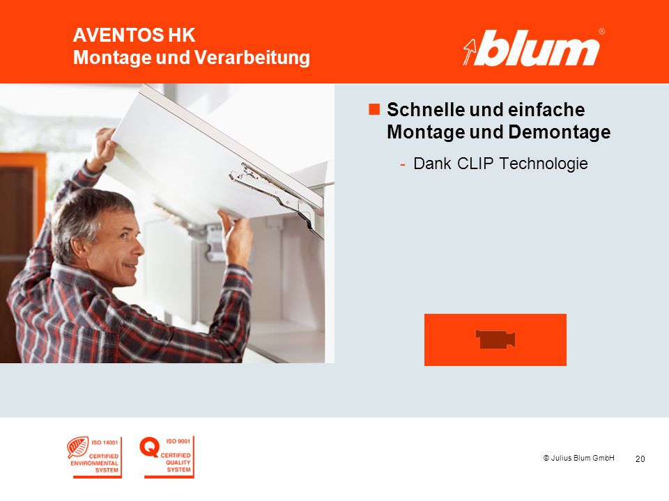 AVENTOS HK Montage und Verarbeitung