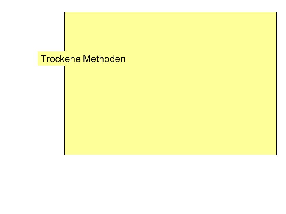 Trockene Methoden