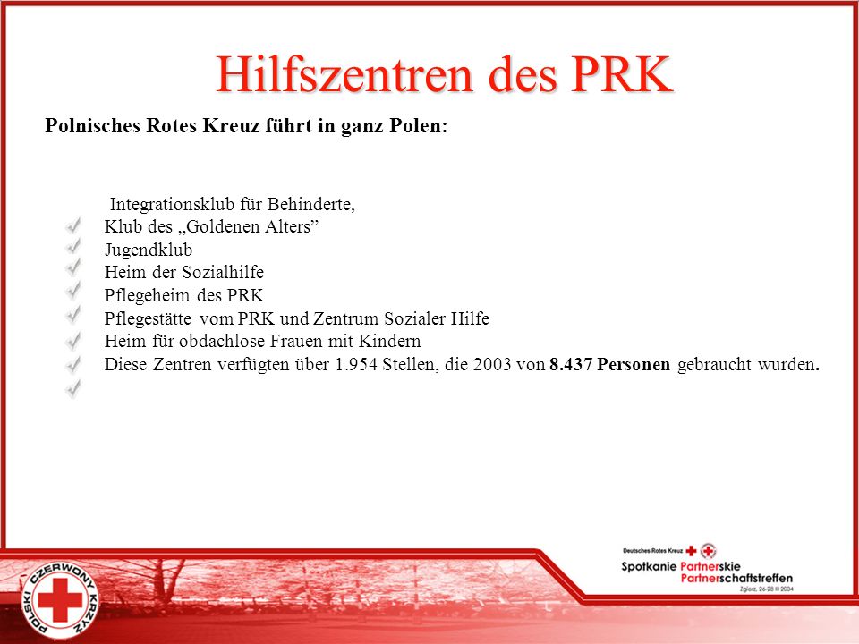 Hilfszentren des PRK Polnisches Rotes Kreuz führt in ganz Polen: