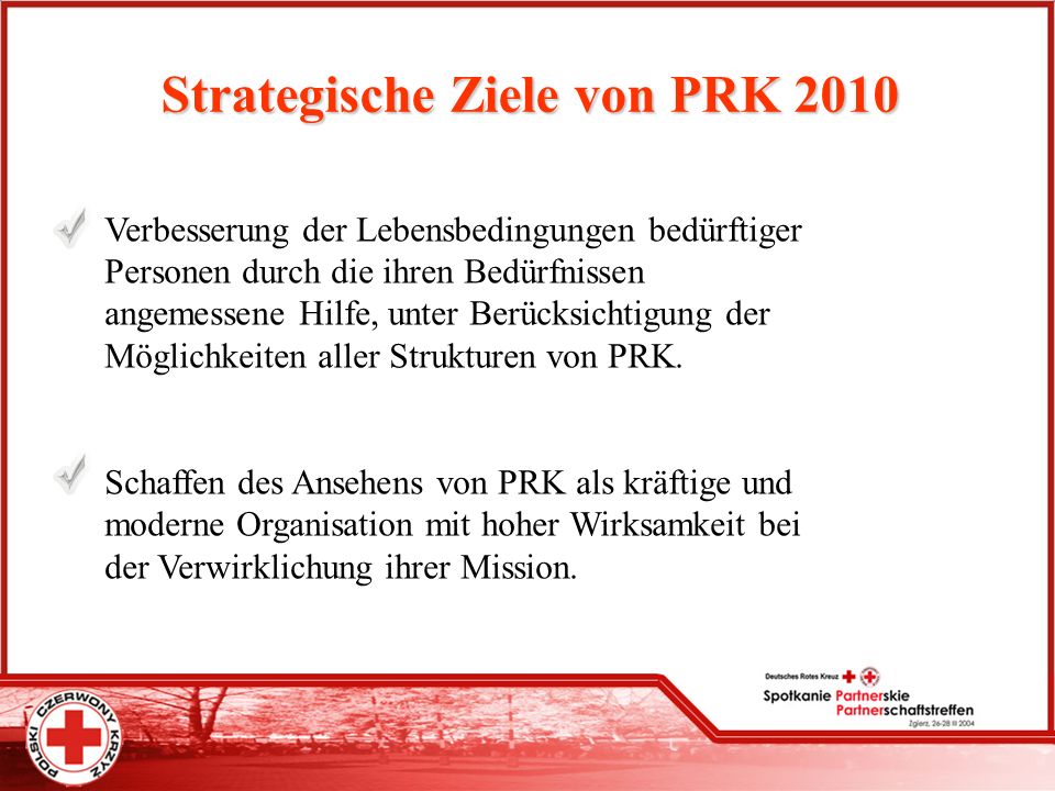 Strategische Ziele von PRK 2010