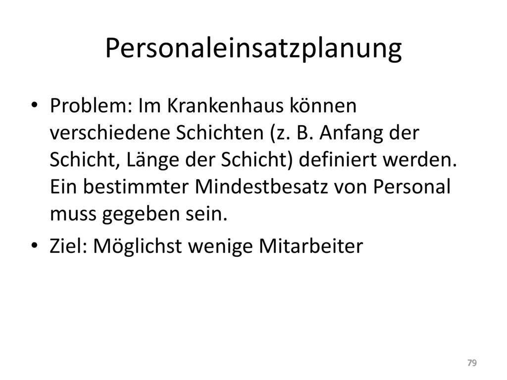 Personaleinsatzplanung