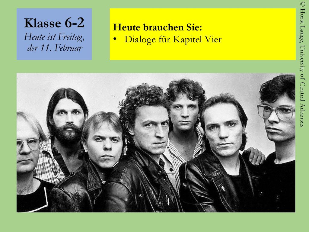 Klasse 6-2 Heute ist Freitag, der 11. Februar