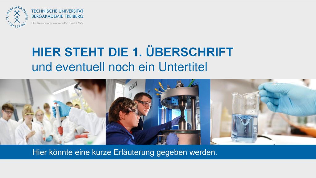 HIER STEHT DIE 1. ÜBERSCHRIFT und eventuell noch ein Untertitel