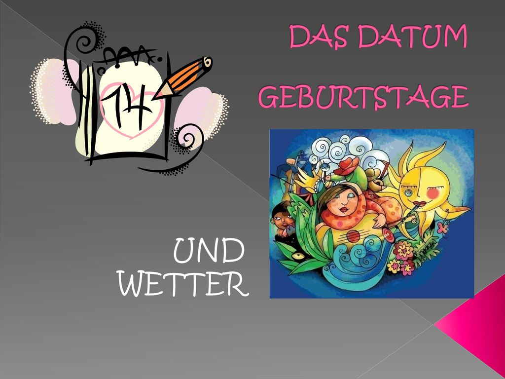 DAS DATUM GEBURTSTAGE UND WETTER