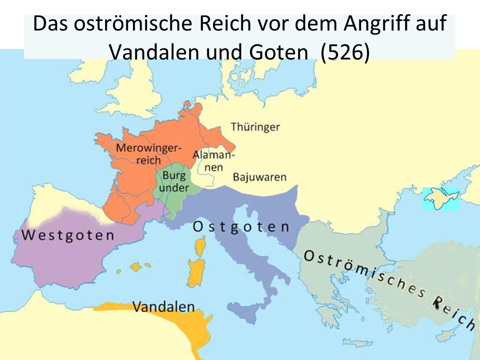 Das oströmische Reich vor dem Angriff auf Vandalen und Goten (526)