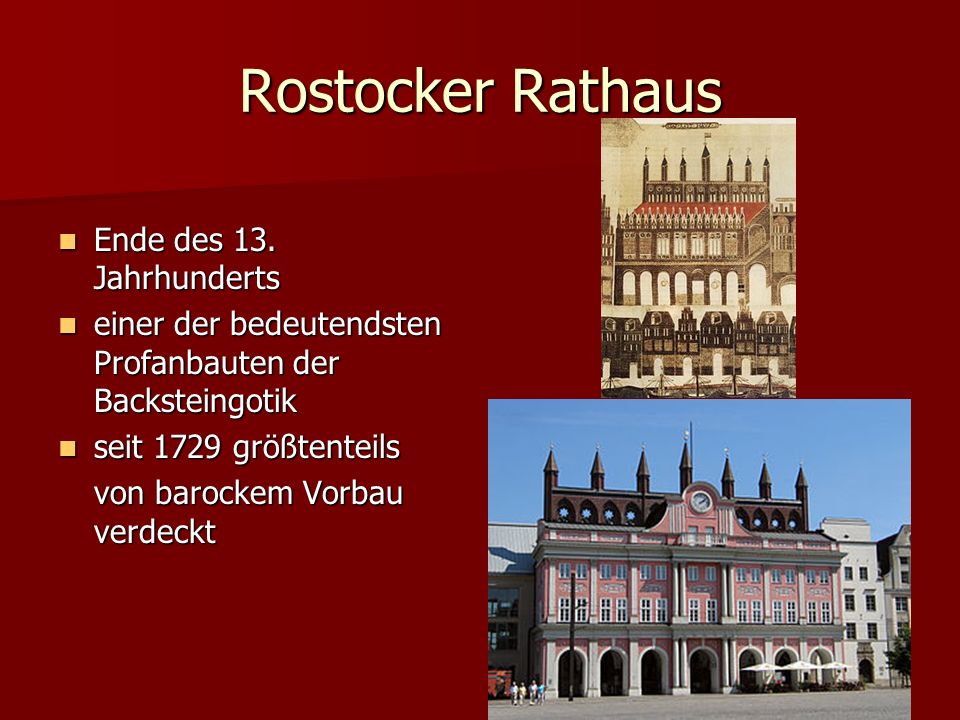 Rostocker Rathaus Ende des 13. Jahrhunderts