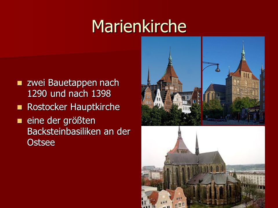 Marienkirche zwei Bauetappen nach 1290 und nach 1398