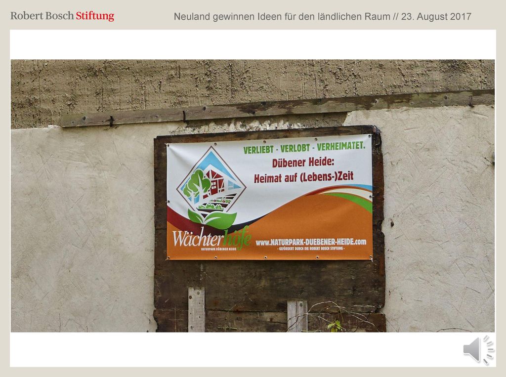 Neuland gewinnen Ideen für den ländlichen Raum // 23. August 2017