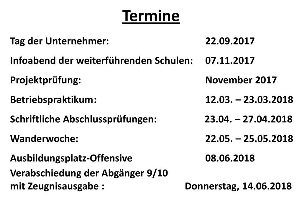 Termine Tag der Unternehmer: