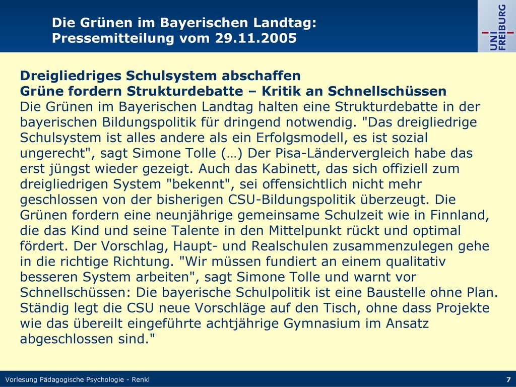 Die Grünen im Bayerischen Landtag: Pressemitteilung vom