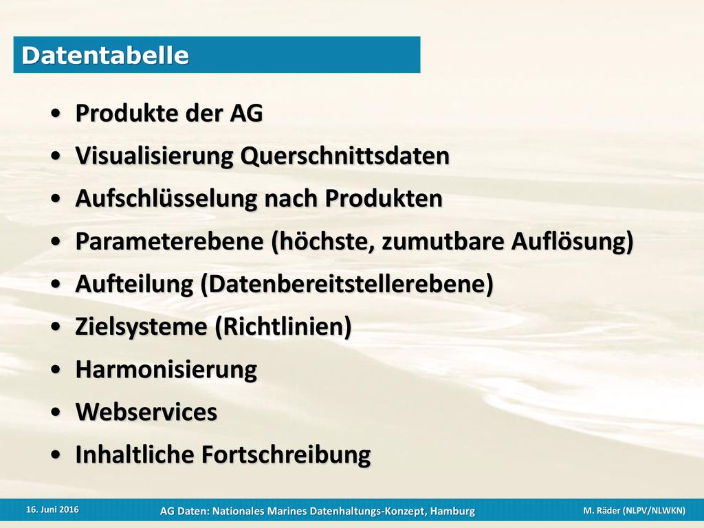 Visualisierung Querschnittsdaten Aufschlüsselung nach Produkten