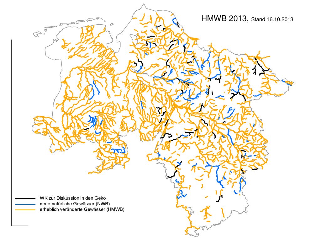 HMWB 2013, Stand Zahlen nicht mit 2009 alt vergleichbar, da neue WK dazugekommen, Ergebnisse wurden von alten WK auf neue übertragen.