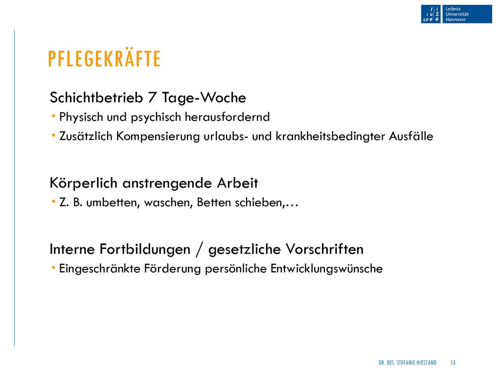 Pflegekräfte Schichtbetrieb 7 Tage-Woche