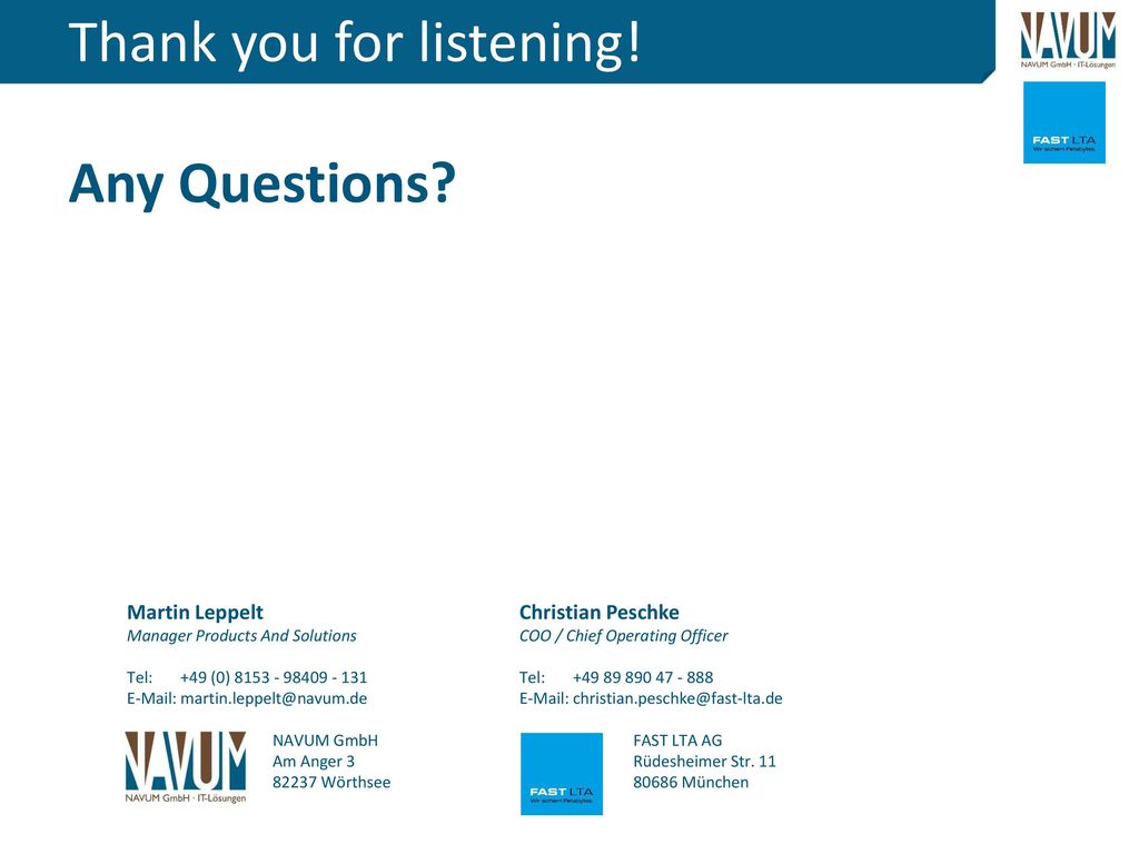 Thank you for listening!