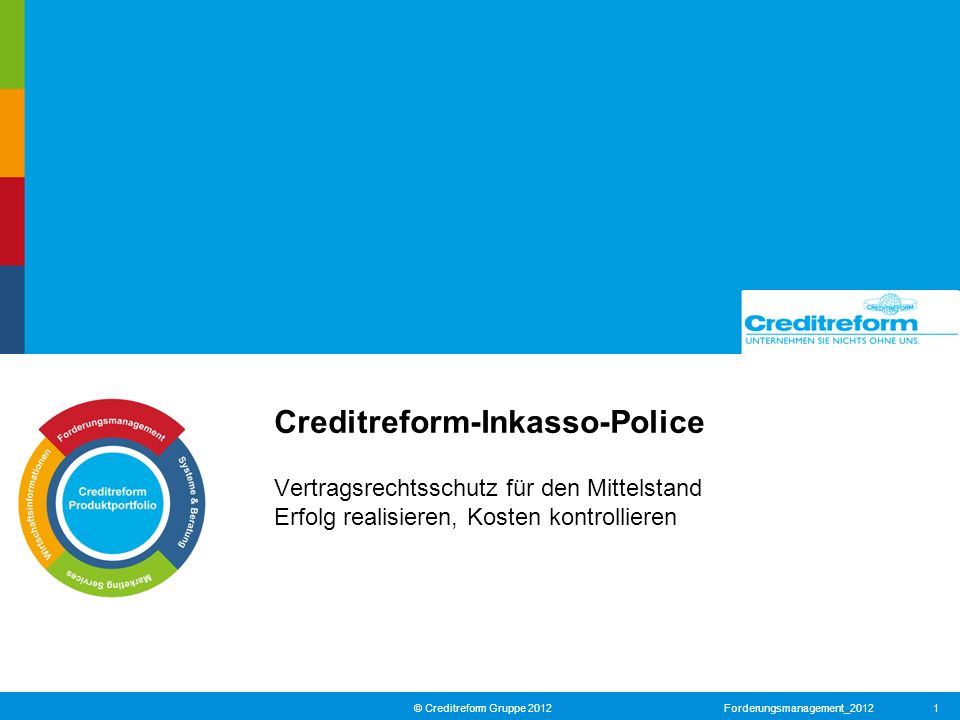 Creditreform Inkasso Police Vertragsrechtsschutz Für Den Mittelstand