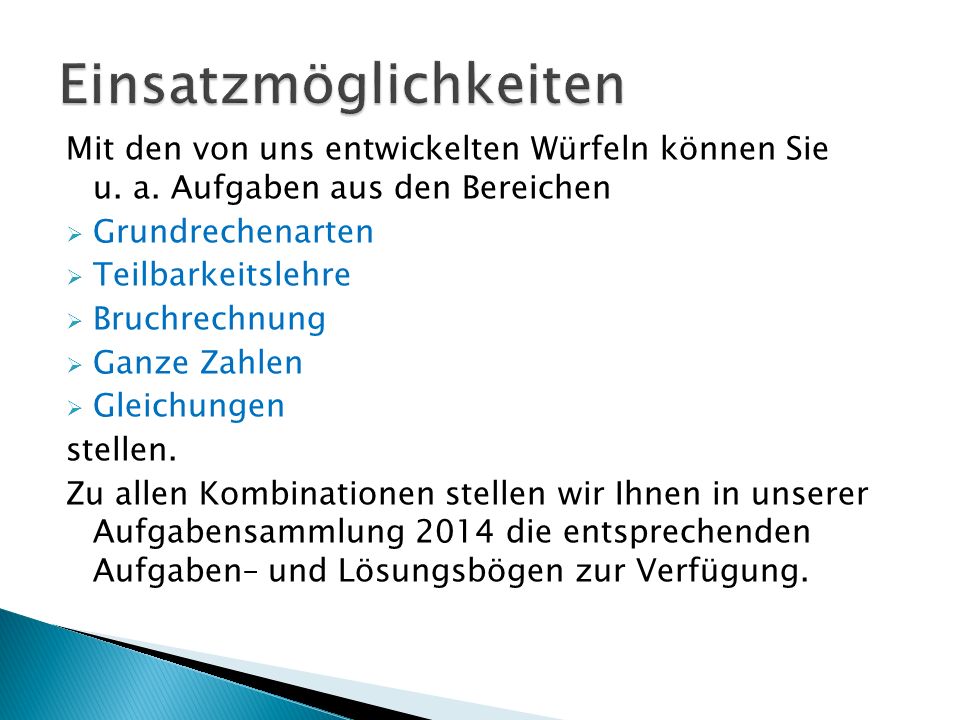 Einsatzmöglichkeiten