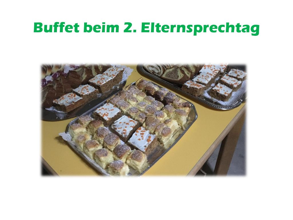 Buffet beim 2. Elternsprechtag