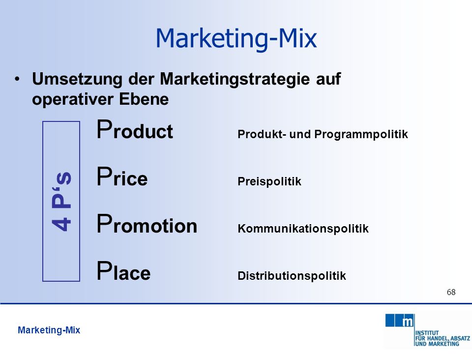 Product Produkt- und Programmpolitik Price Preispolitik