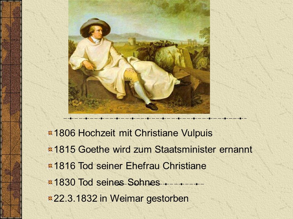 1806 Hochzeit mit Christiane Vulpuis