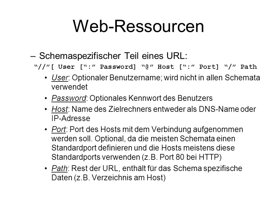 // [ User [ : Host [ : Port] / Path
