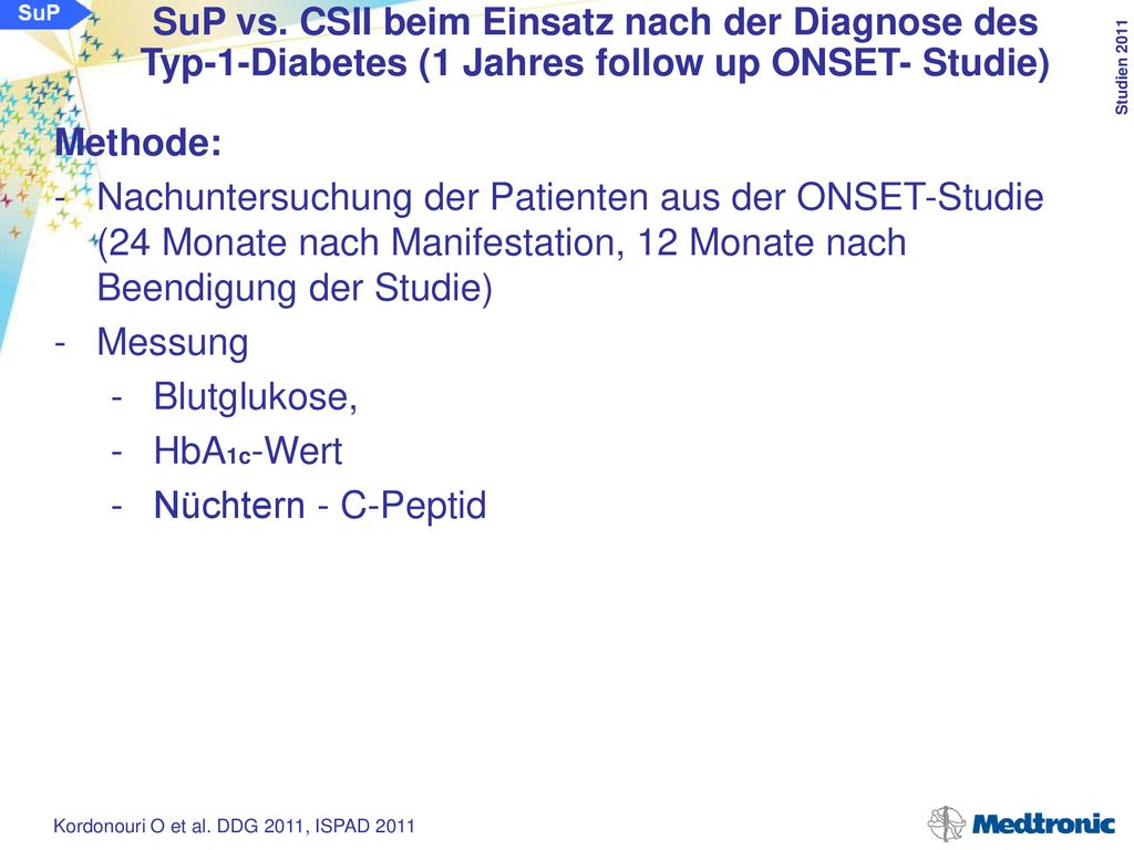 SuP vs. CSII beim Einsatz nach der Diagnose des Typ-1-Diabetes (1 Jahres follow up ONSET- Studie)