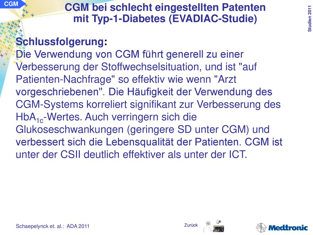 CGM CGM bei schlecht eingestellten Patenten mit Typ-1-Diabetes (EVADIAC-Studie)