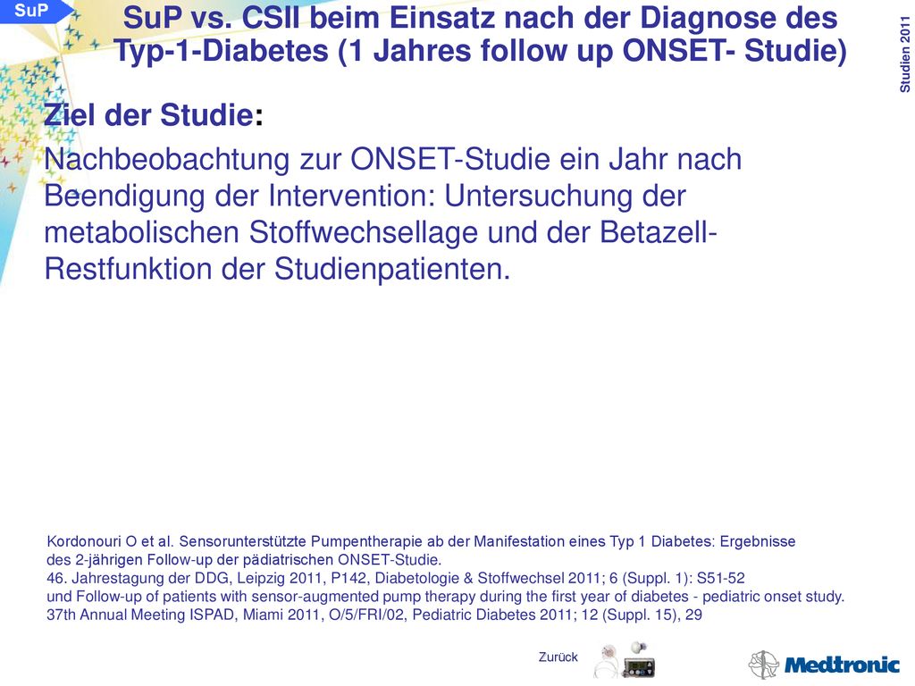 SuP vs. CSII beim Einsatz nach der Diagnose des Typ-1-Diabetes (1 Jahres follow up ONSET- Studie)