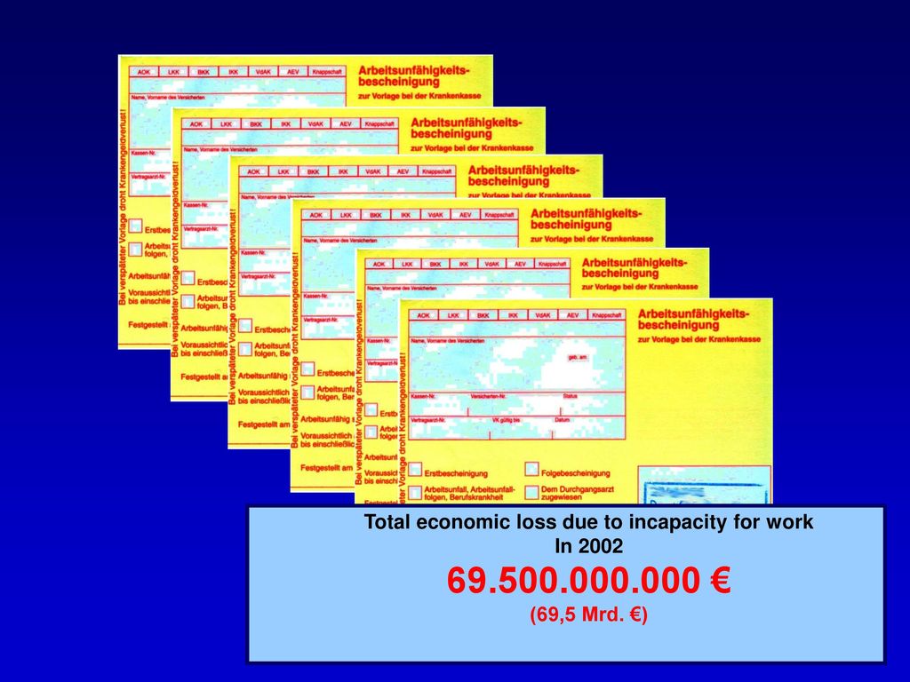 Total economic loss due to incapacity for work