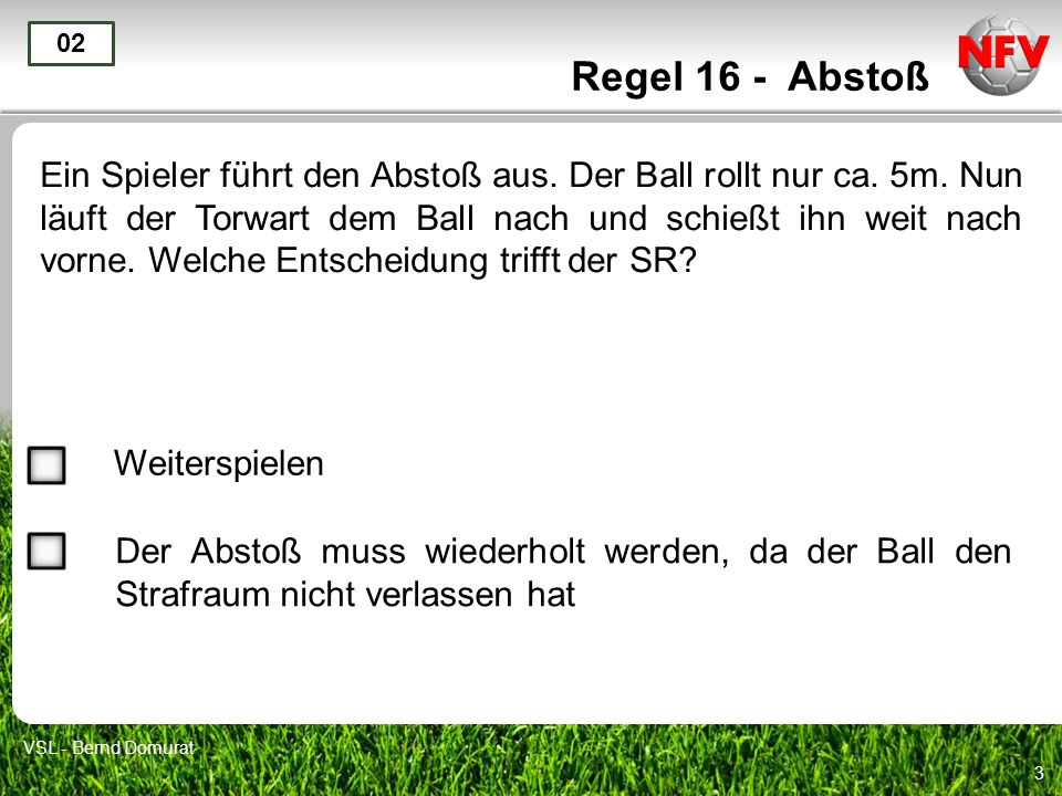 Regel 16 - Abstoß 02.