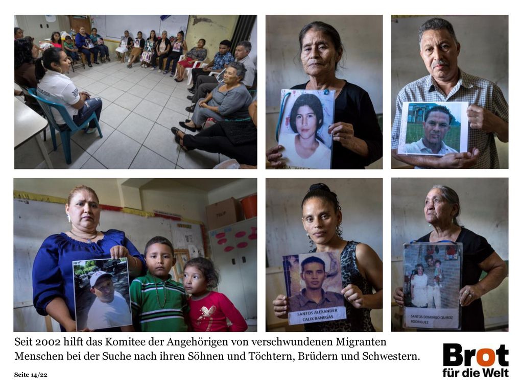 Seit 2002 hilft das Komitee der Angehörigen von verschwundenen Mig­ranten Menschen bei der Suche nach ihren Söhnen und Töchtern, Brüdern und Schwestern.