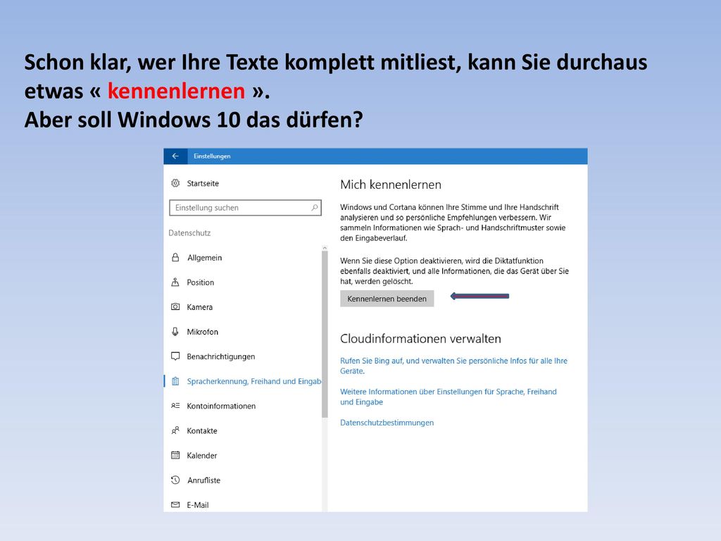 Schon klar, wer Ihre Texte komplett mitliest, kann Sie durchaus etwas « kennenlernen ».