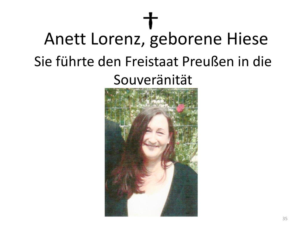 Anett Lorenz, geborene Hiese Sie führte den Freistaat Preußen in die Souveränität