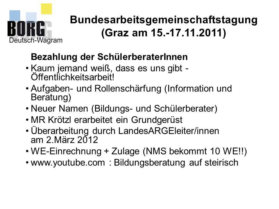 Bundesarbeitsgemeinschaftstagung (Graz am )