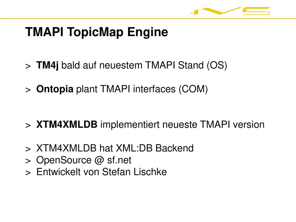 TMAPI TopicMap Engine TM4j bald auf neuestem TMAPI Stand (OS)