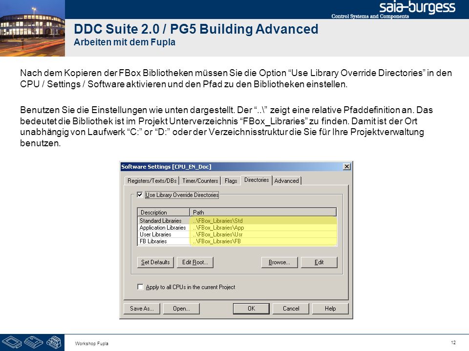 DDC Suite 2.0 / PG5 Building Advanced Arbeiten mit dem Fupla