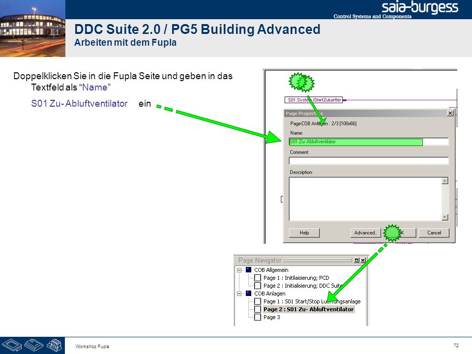 DDC Suite 2.0 / PG5 Building Advanced Arbeiten mit dem Fupla