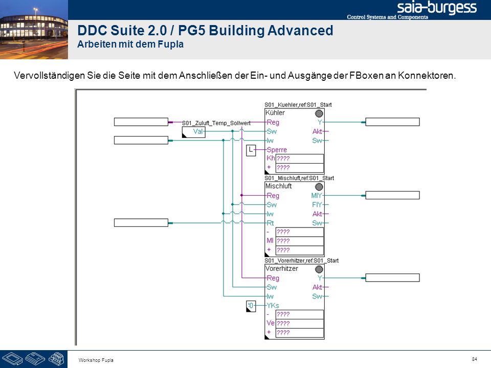 DDC Suite 2.0 / PG5 Building Advanced Arbeiten mit dem Fupla