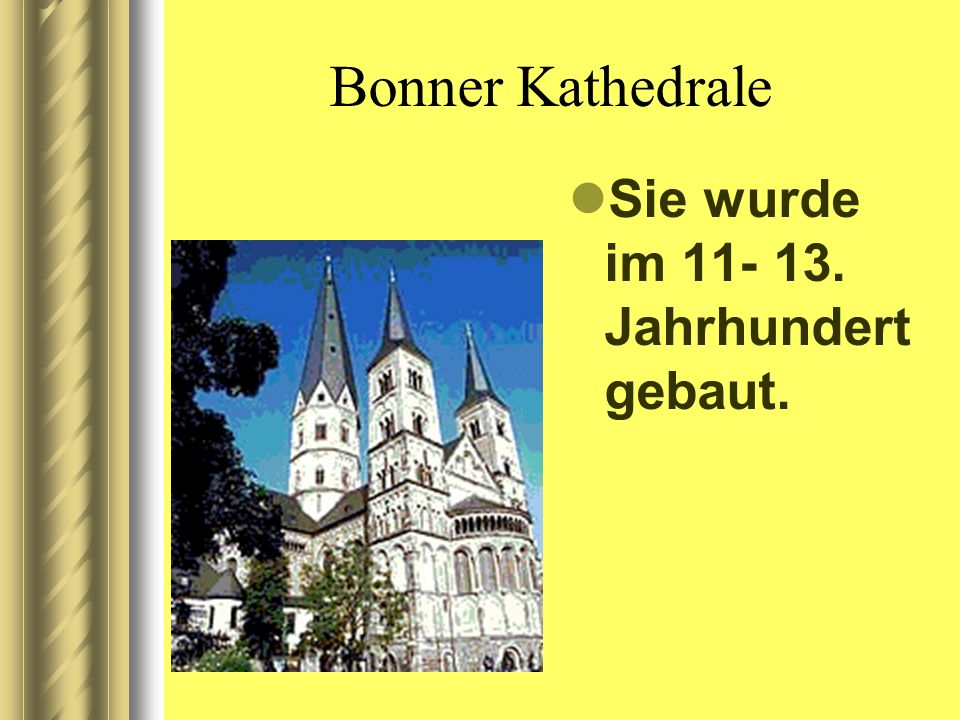 Bonner Kathedrale Sie wurde im Jahrhundert gebaut.