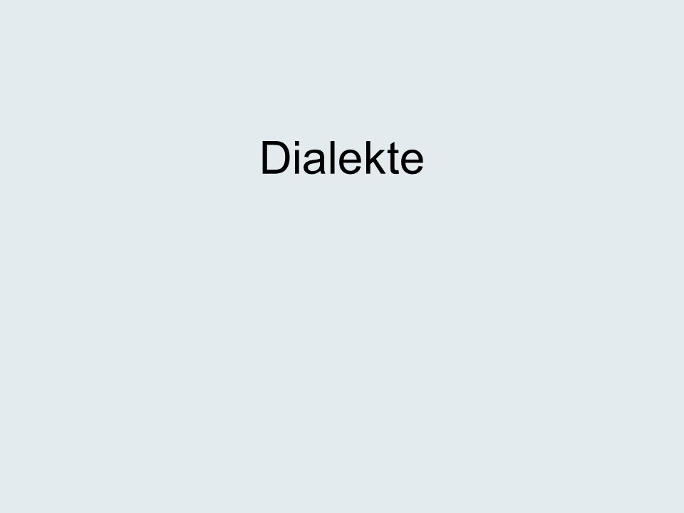 Dialekte