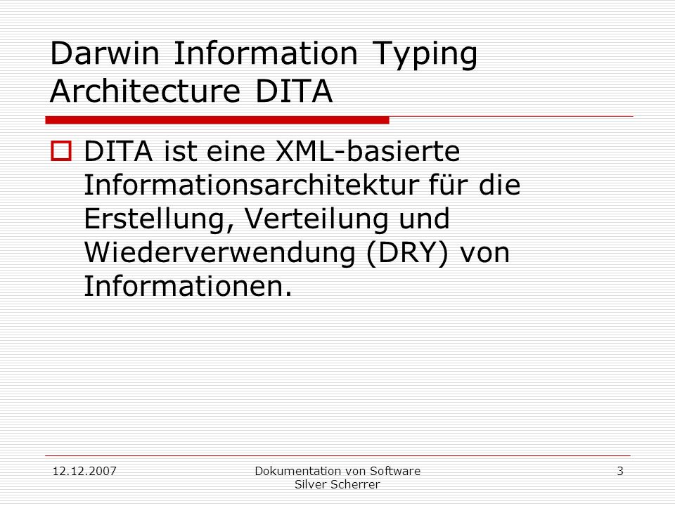 Darwin Information Typing Architecture DITA
