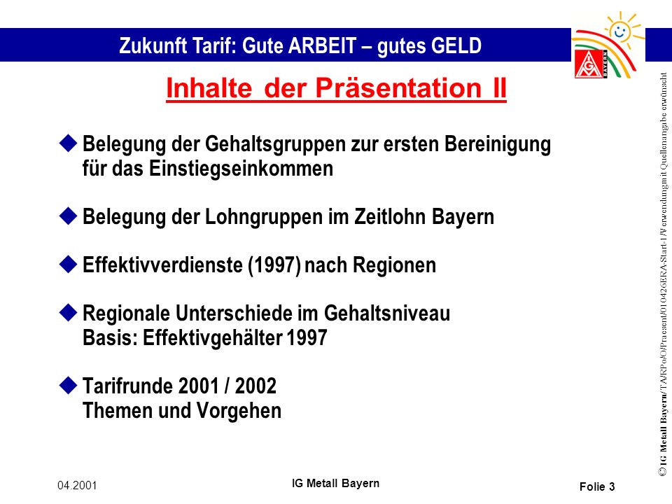Inhalte der Präsentation II