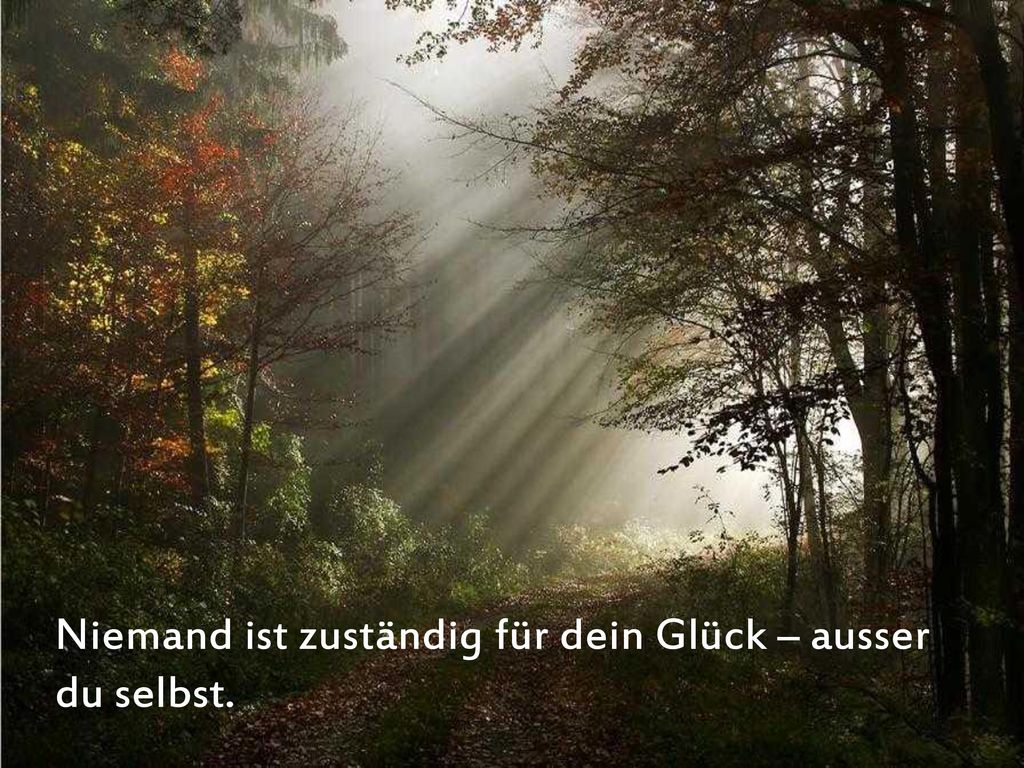 Niemand ist zuständig für dein Glück – ausser du selbst.