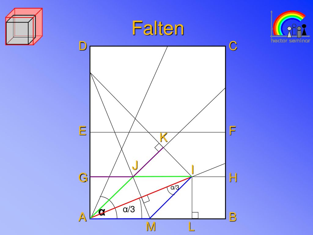 Falten D C E F K J I G H α/3 α α α/3 A B M L