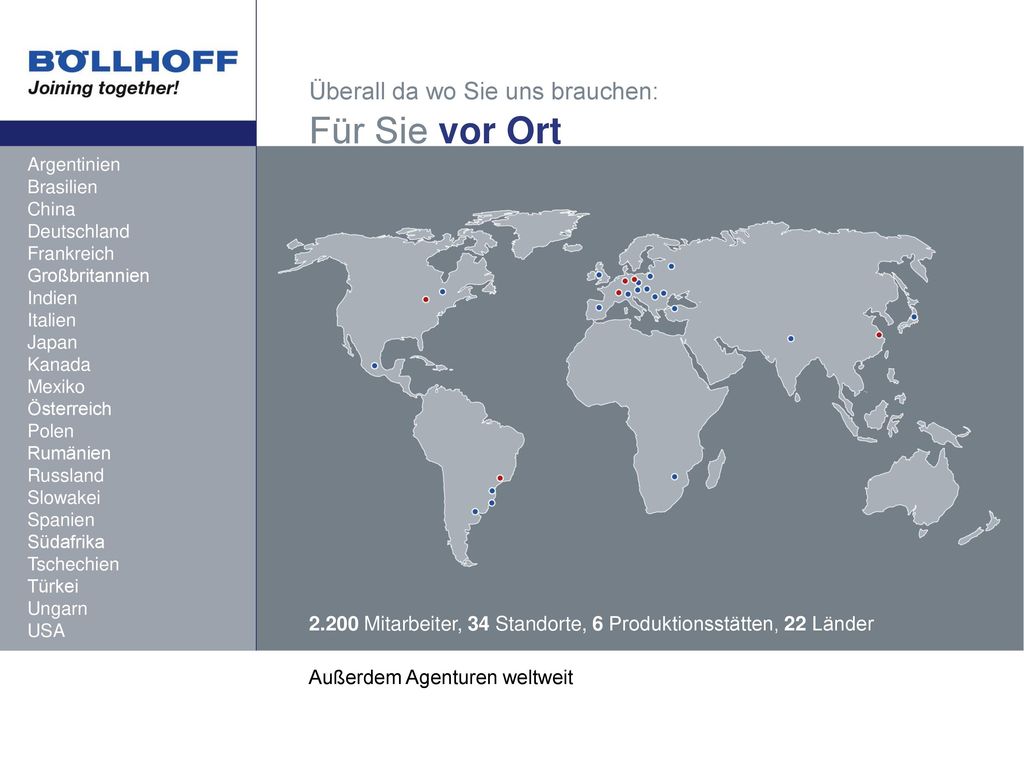 Für Sie vor Ort Überall da wo Sie uns brauchen: