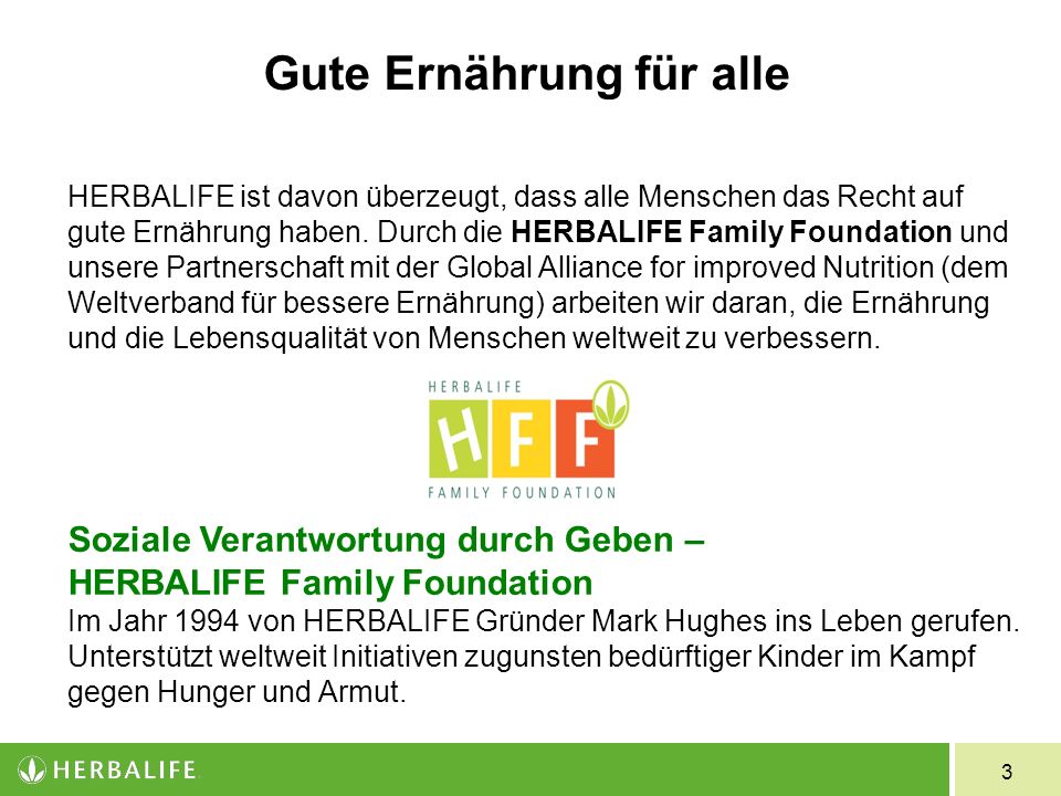 Gute Ernährung für alle