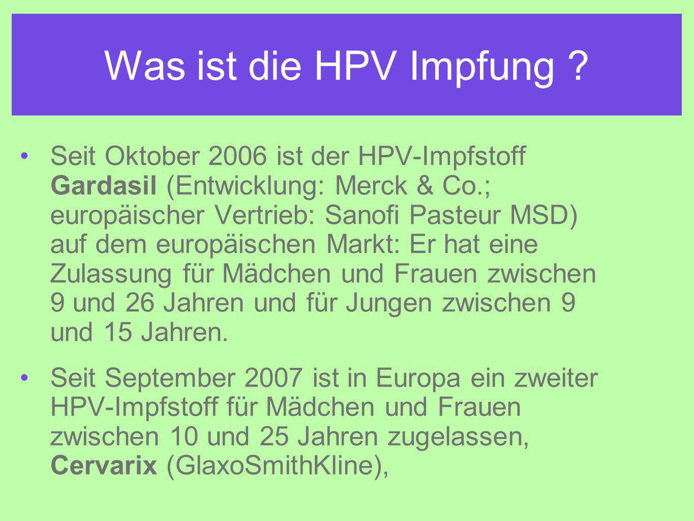 Hpv impfung reaktion
