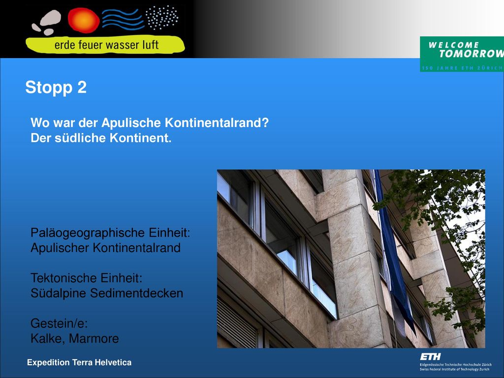 Stopp 2 Wo war der Apulische Kontinentalrand Der südliche Kontinent.