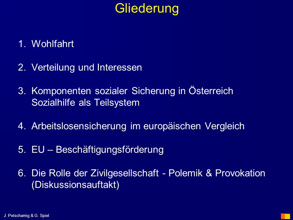 Gliederung Wohlfahrt Verteilung und Interessen